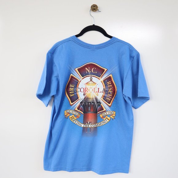 NC Fire & Rescue Corolla Tee Shirt Size Large (Youth) - Picture 1 of 5